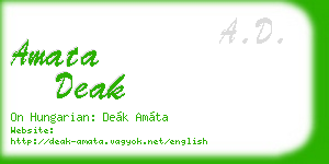 amata deak business card